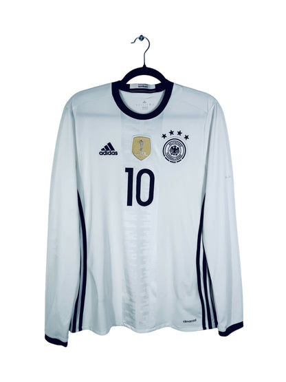 Maillot Allemagne 2016-2017 Domicile Adidas - Vue avant, taille S, couleur blanc.