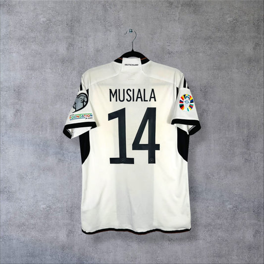 Maillot Allemagne 2022-2023 domicile blanc, dos floqué Musiala 14