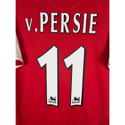 Détail de la typographie du flocage sur le numéro 11 de Robin van Persie