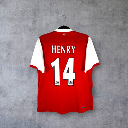 Flocage Henry numéro 14 sur maillot Arsenal 2006-2008