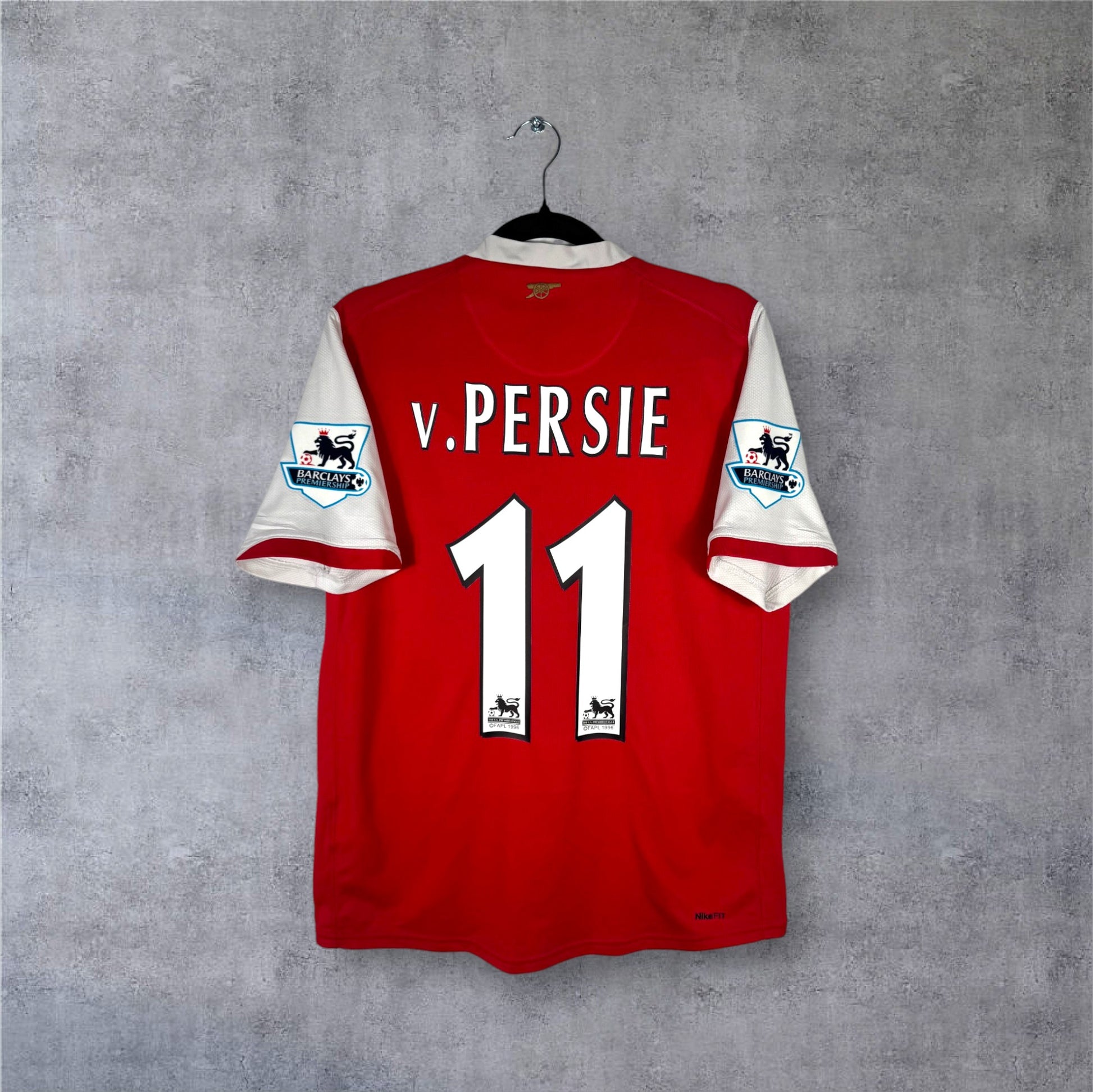 Flocage van Persie numéro 11 sur maillot Arsenal 2006-2008