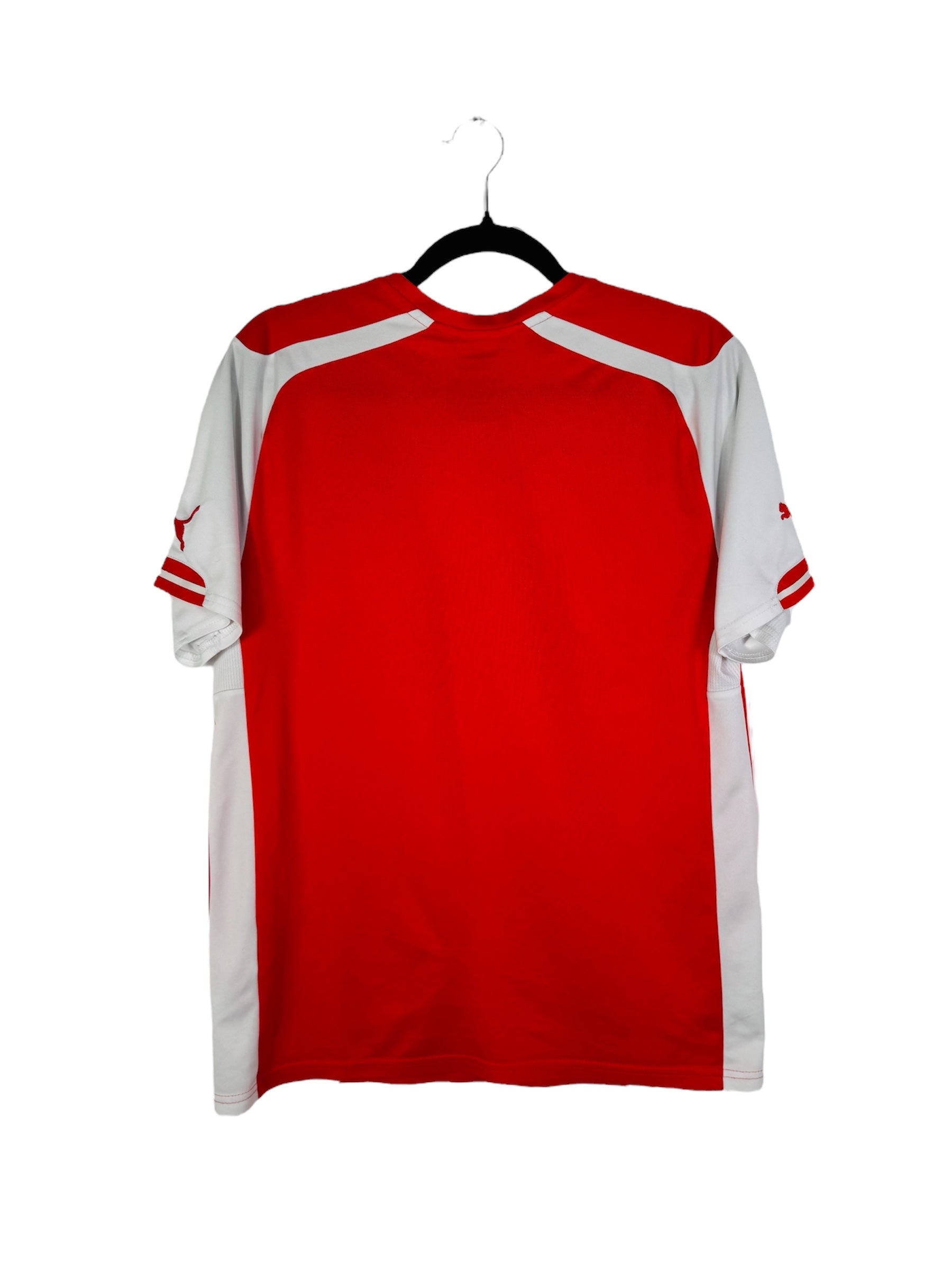 Maillot Arsenal 2014-2015 Domicile Puma - Vue arrière, taille M, couleur rouge.