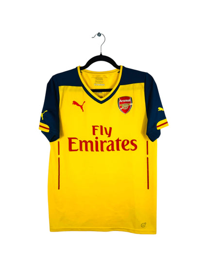Maillot Arsenal 2014-2015 extérieur Puma Arteta 8 jaune taille S vue avant