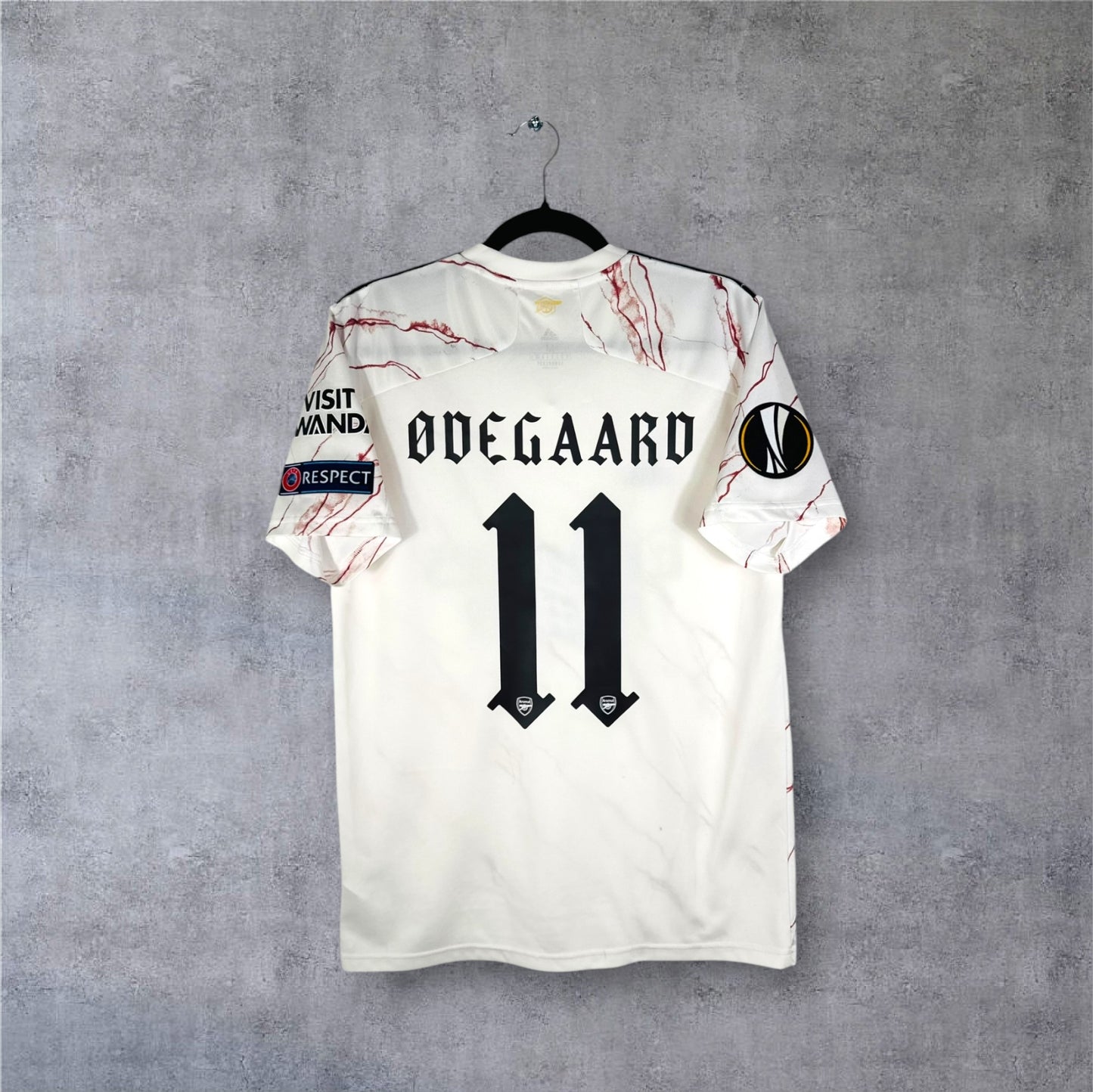 Flocage Ødegaard numéro 11 sur maillot Arsenal 2020-2021