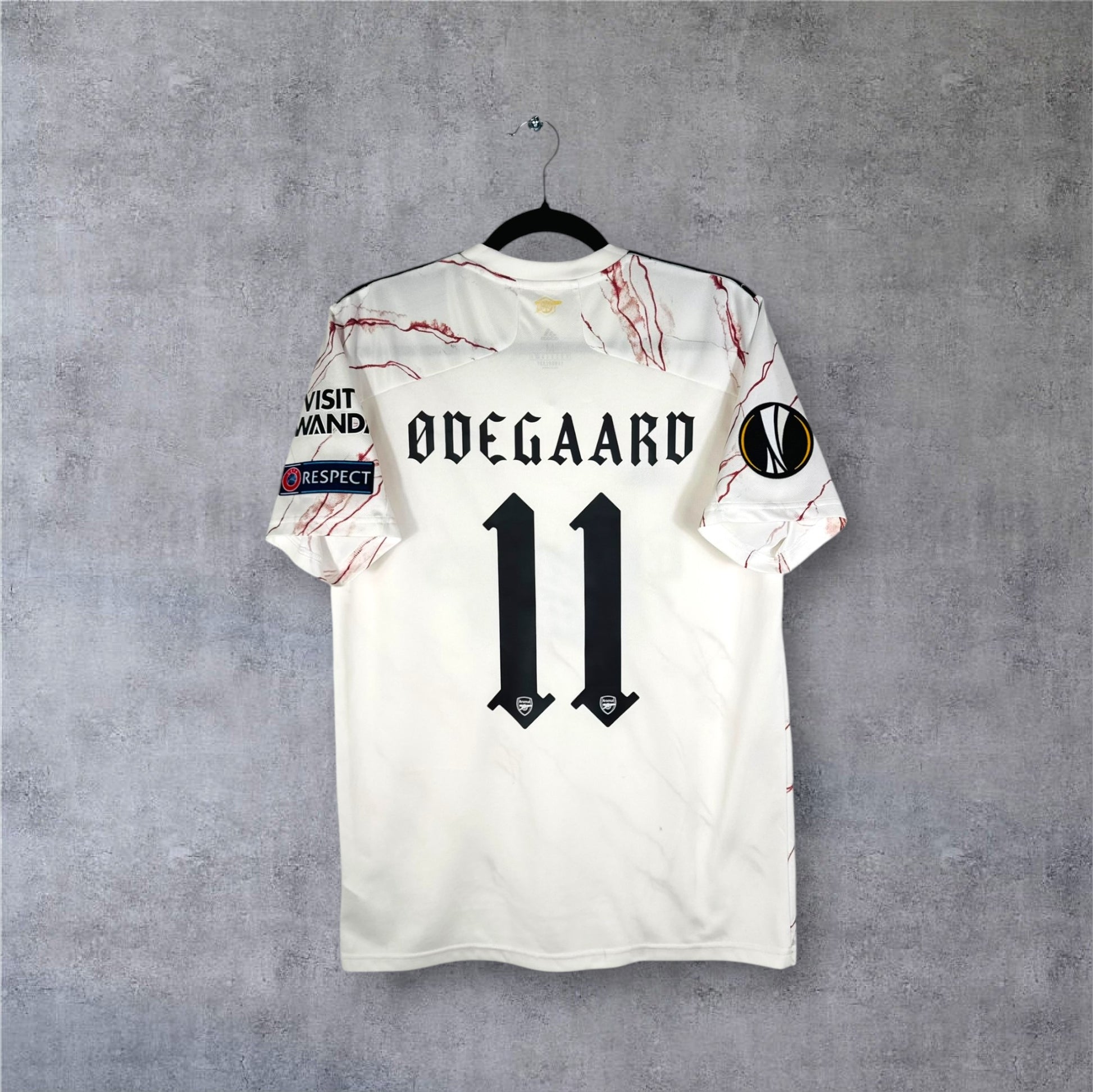 Flocage Ødegaard numéro 11 sur maillot Arsenal 2020-2021