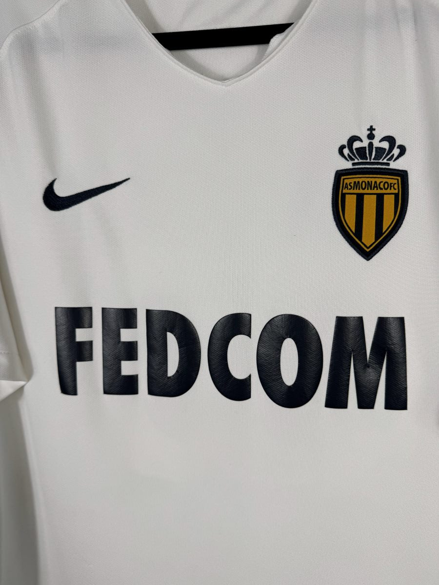 Écusson AS Monaco or et noir, Swoosh et sponsor Fedcom, maillot extérieur 2016-2017