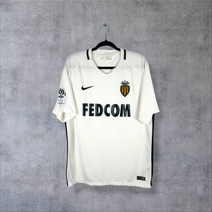 Maillot AS Monaco extérieur 2016-2017 Nike de face, sponsor Fedcom