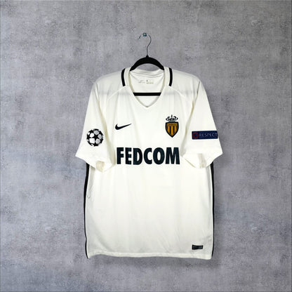 Maillot AS Monaco extérieur 2016-2017 Nike de face, sponsor Fedcom, écusson couronne