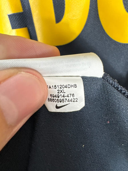 Étiquette intérieure Nike d'origine du maillot AS Monaco 2016-2017 third, code 694914-476, taille 2XL