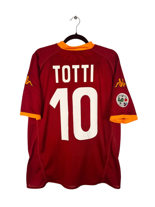 Maillot AS Roma 2007-2008 Domicile - Totti N°10 - Vue arrière