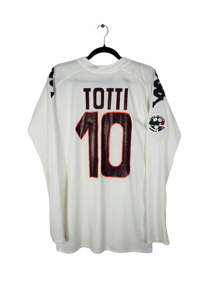 Maillot AS Roma 2007-2008 Extérieur - Totti N°10 - Vue arrière