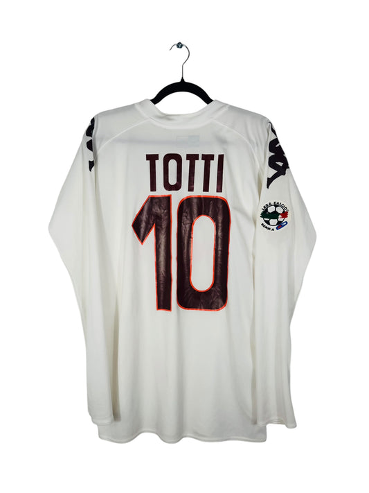 Maillot AS Roma 2007-2008 Extérieur - Totti N°10 - Vue arrière