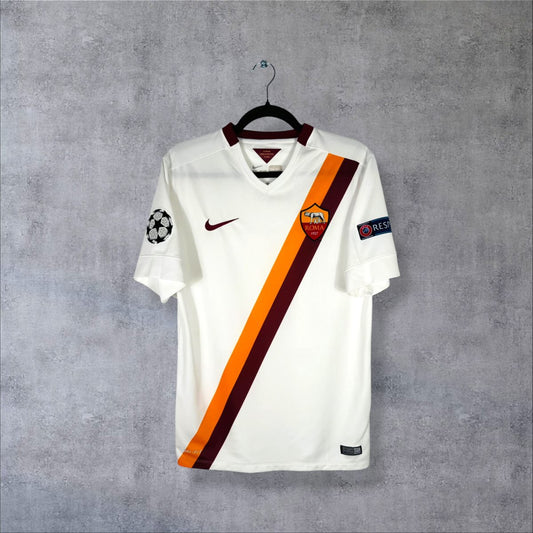 Maillot AS Roma 2014-2015 extérieur Nike face écharpe diagonale orange bordeaux