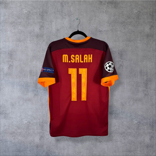 Flocage Salah numéro 11 sur maillot AS Roma 2015-2016 Domicile