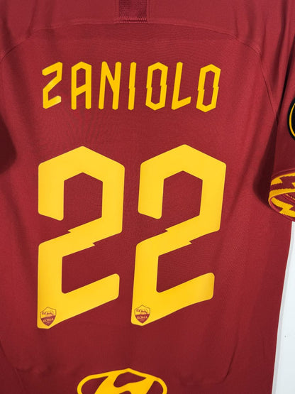 Détail flocage Zaniolo 22 maillot AS Roma 2019-2020