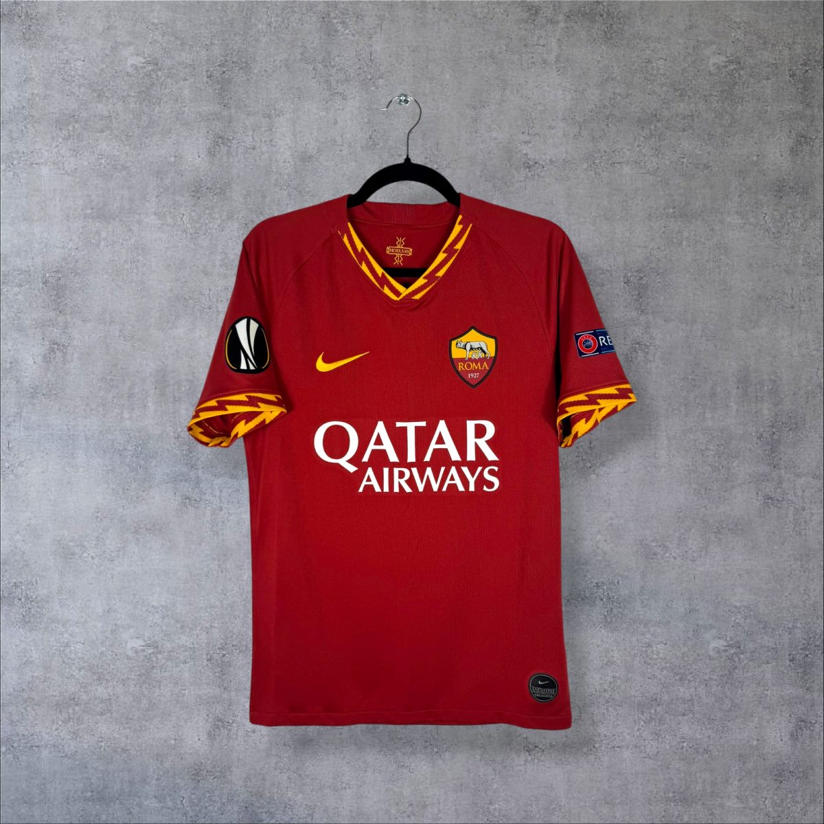 Maillot AS Roma 2019-2020 domicile face Qatar Airways