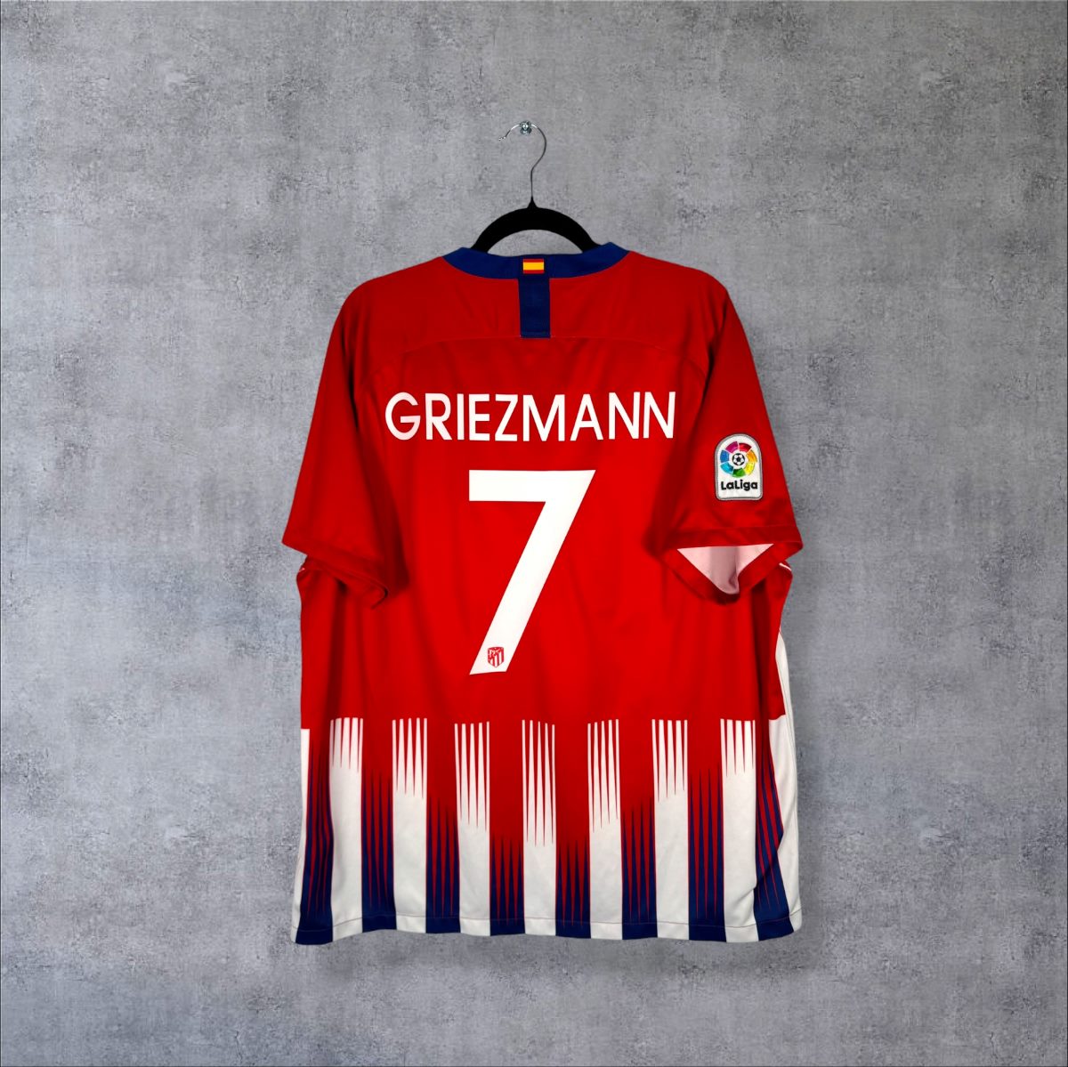 Maillot Atletico Madrid 2018-2019 domicile, dos avec flocage Griezmann N°7