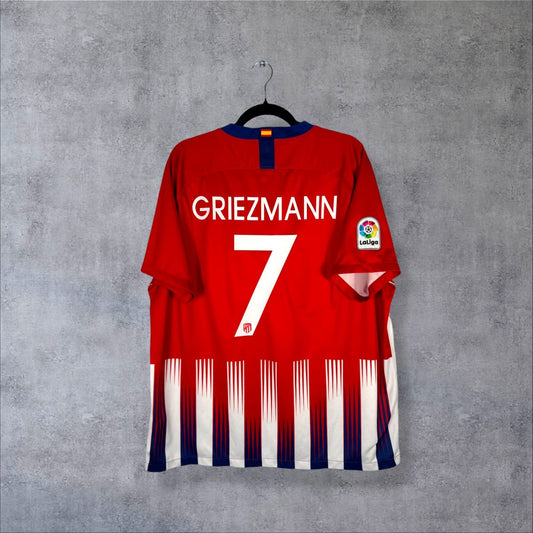 Maillot Atletico Madrid 2018-2019 domicile, dos avec flocage Griezmann N°7