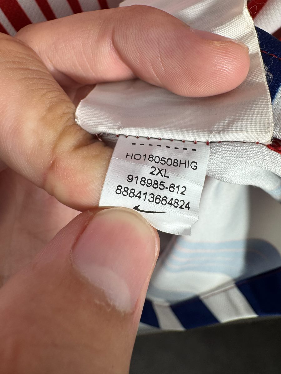 Étiquette intérieure Nike authentique Atletico Madrid, référence 918985, maillot 2018-2019