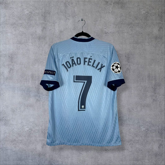 Dos du maillot Atletico Madrid 2019-2020 third avec flocage João Félix numéro 7 et patch Ligue des Champions