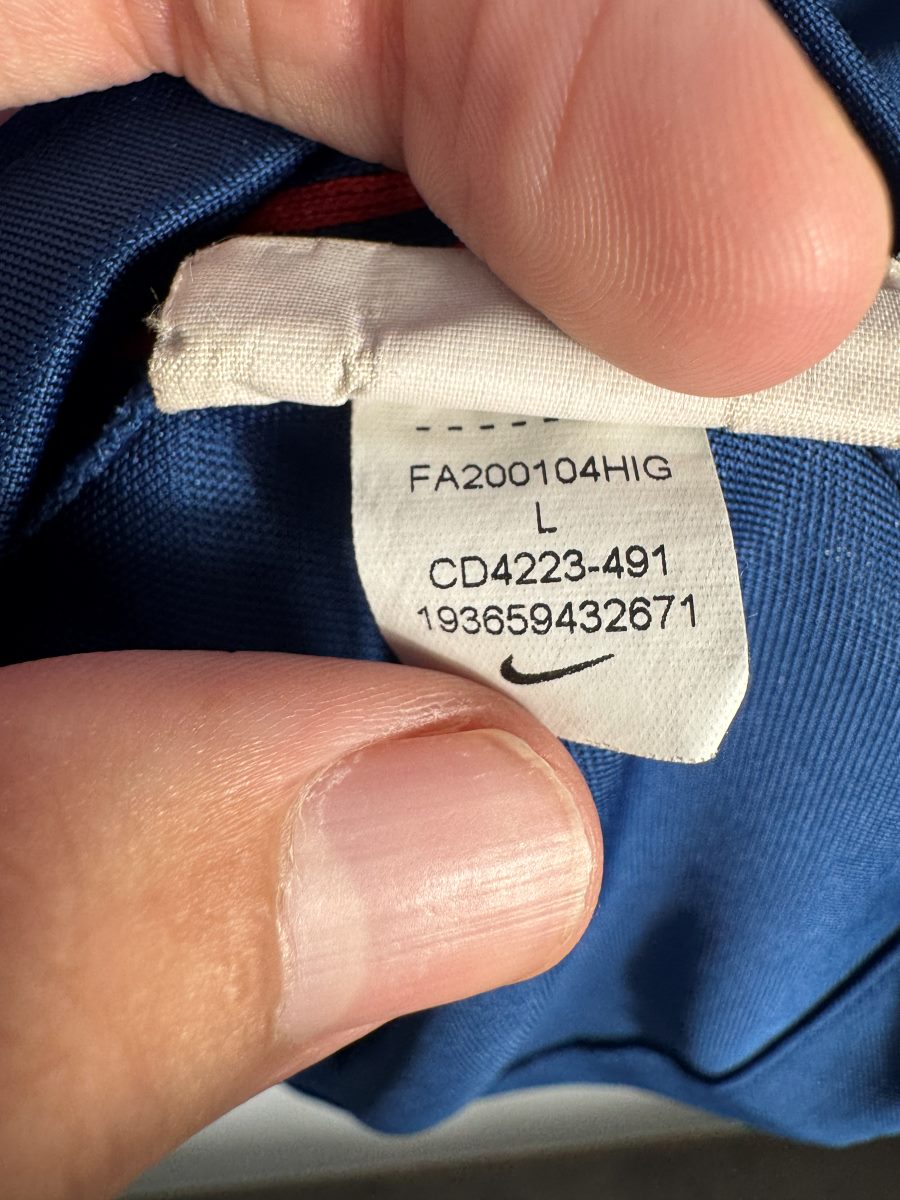 Étiquette Nike CD4223-491 taille L, maillot Atlético Madrid extérieur 2020-2021 João Félix