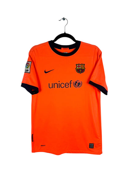 Maillot FC Barcelone 2009-2010 extérieur Bojan Nike vue avant logo et sponsor