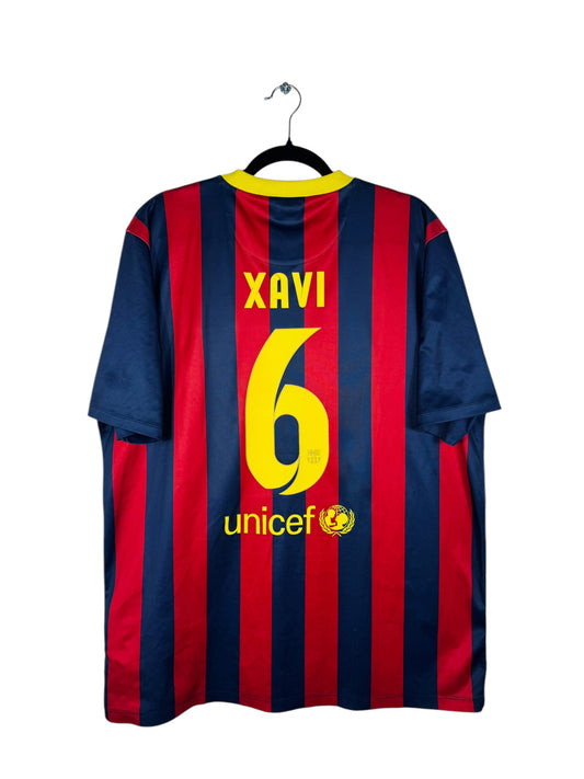 Maillot FC Barcelone 2013-2014 Domicile Pro - Xavi N°6 - Vue arrière