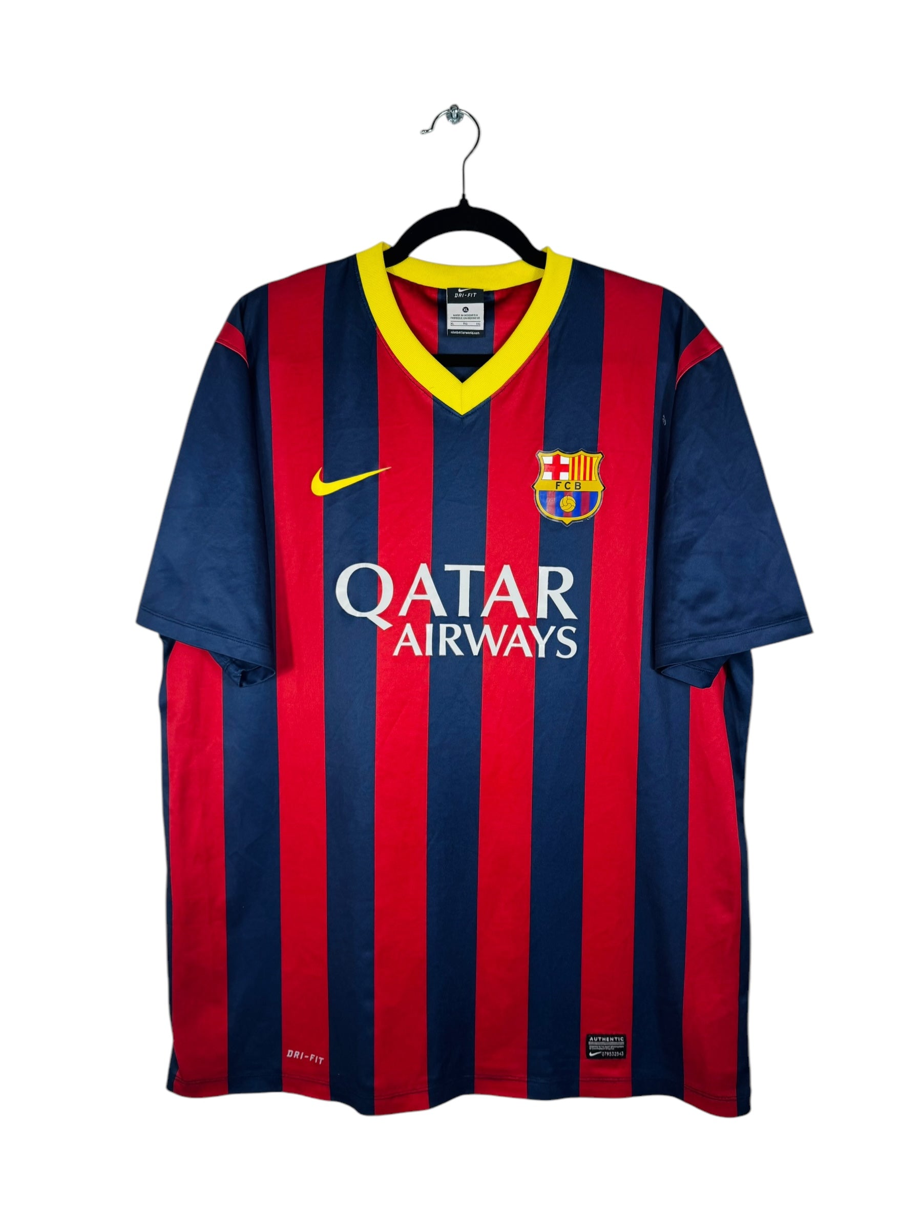 Maillot FC Barcelone 2013-2014 Domicile Pro - Xavi N°6 - Vue avant