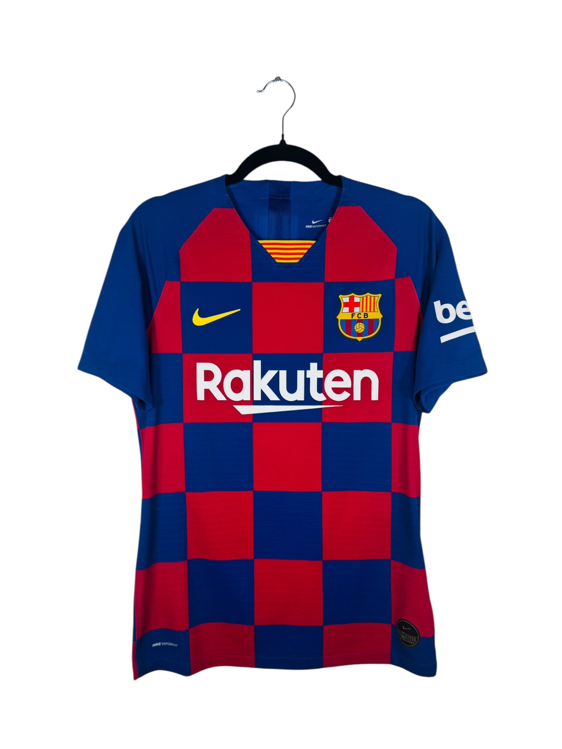 Maillot FC Barcelone 2019-2020 Domicile Vapor Pro Nike - Vue avant, taille S, couleur bleu et rouge.