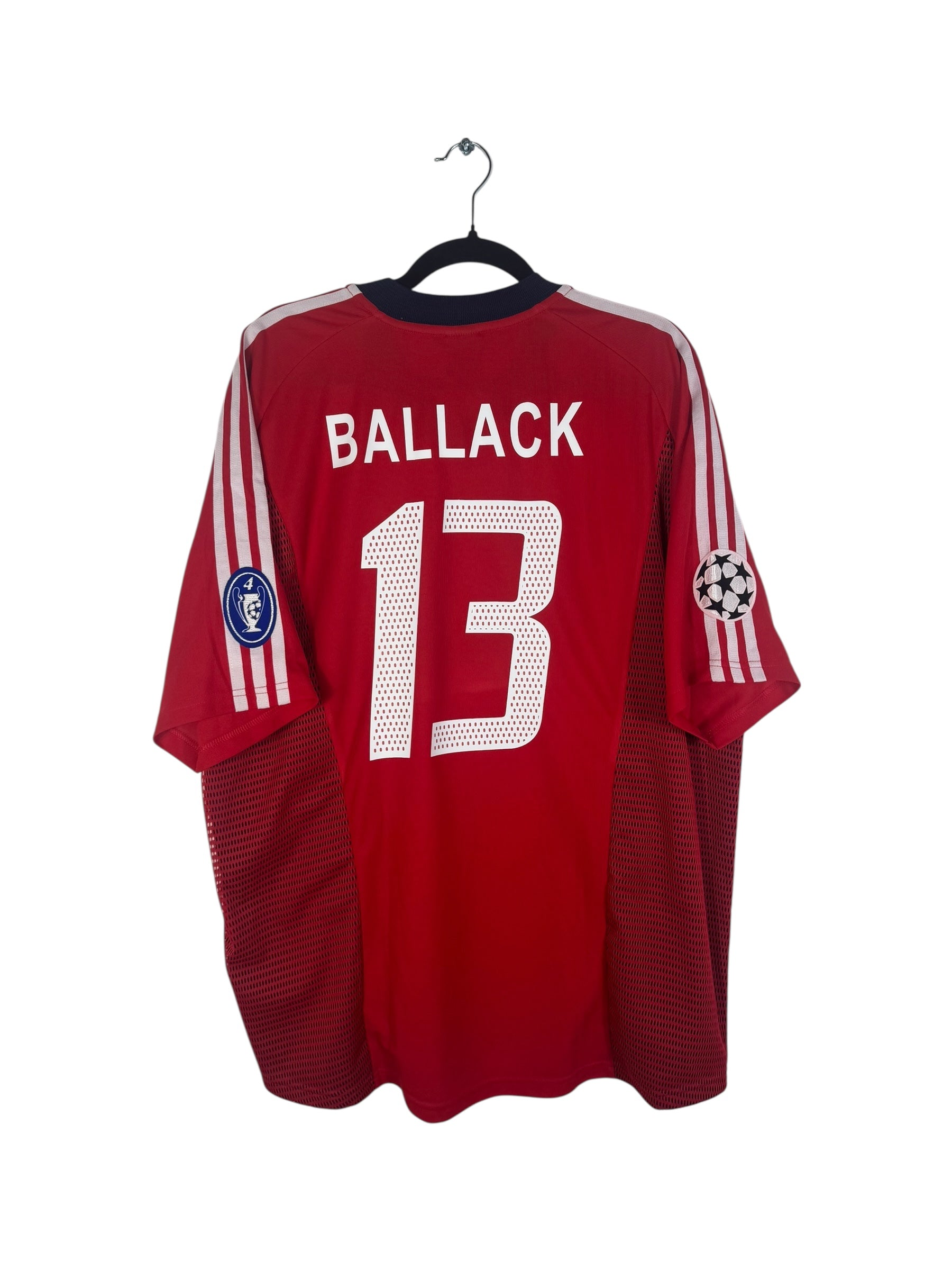 Maillot Bayern Munich 2002-2004 domicile Adidas rouge Ballack n°13