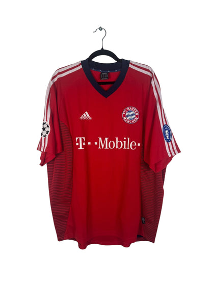 Maillot Bayern Munich 2002-2004 domicile Adidas rouge Ballack