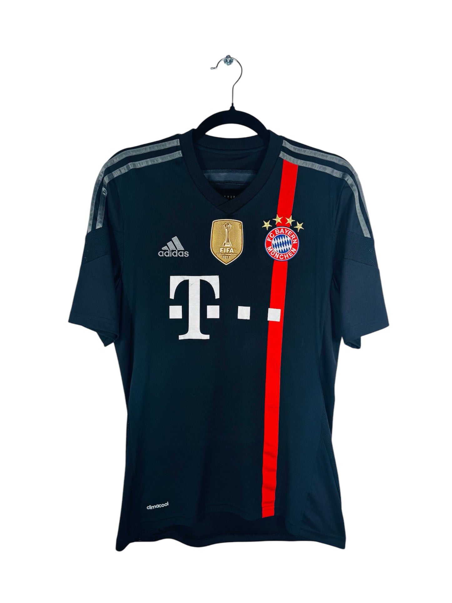 Maillot Bayern Munich 2014-2015 Extérieur Adidas - Vue avant, taille S, couleur noir.