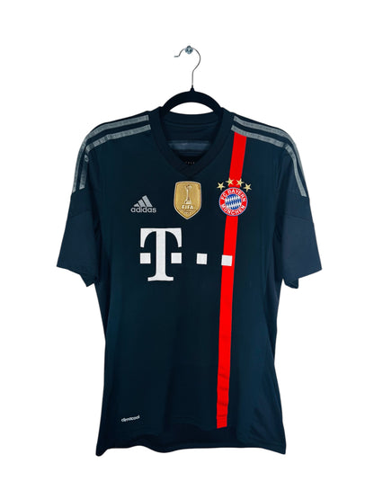 Maillot Bayern Munich 2014-2015 Extérieur Adidas - Vue avant, taille S, couleur noir.