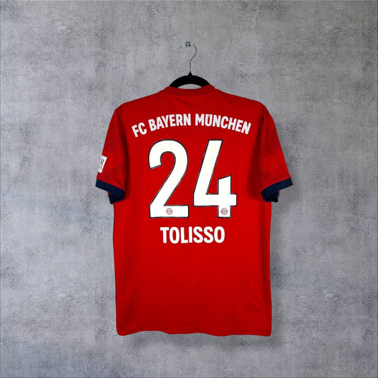 Maillot Bayern Munich 2018-2019 domicile rouge, dos floqué FC Bayern München 24 Tolisso
