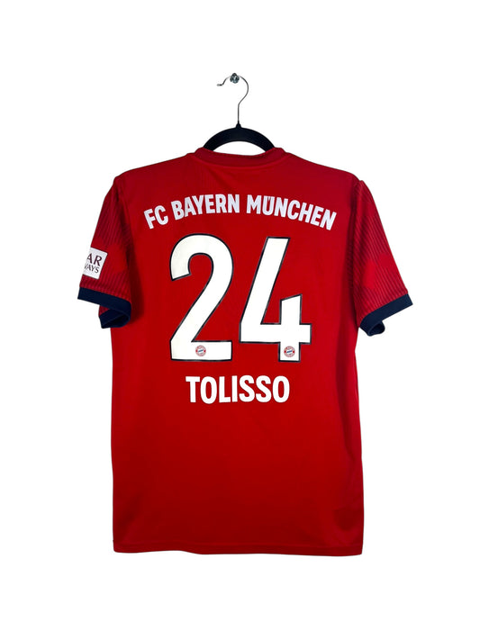 Maillot Bayern Munich 2018-2019 domicile Adidas Tolisso 24 rouge taille S vue arrière
