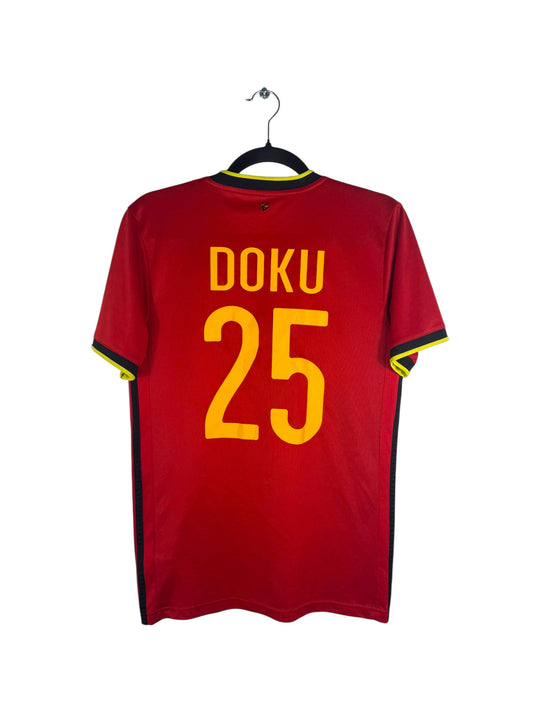 Maillot Belgique 2020-2021 domicile Adidas Doku 25 rouge XS vue arrière