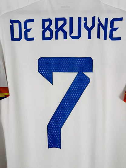 Flocage DE BRUYNE N°7 bleu roi à trame de points maillot Belgique