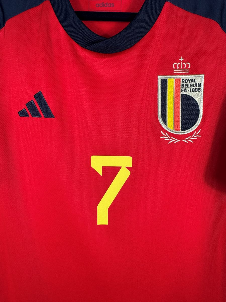 Écusson brodé en relief de la Fédération belge sur le maillot Belgique 2022