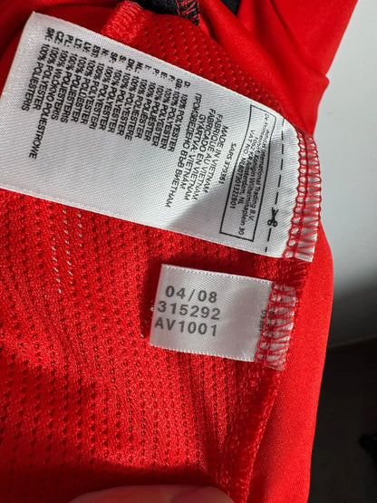 Étiquette intérieure d'authenticité avec code Adidas 315292 prouvant l'originalité du maillot SL Benfica home 2008-2009