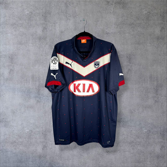 Maillot Girondins de Bordeaux 2014-2015 domicile Puma vue face sponsor KIA