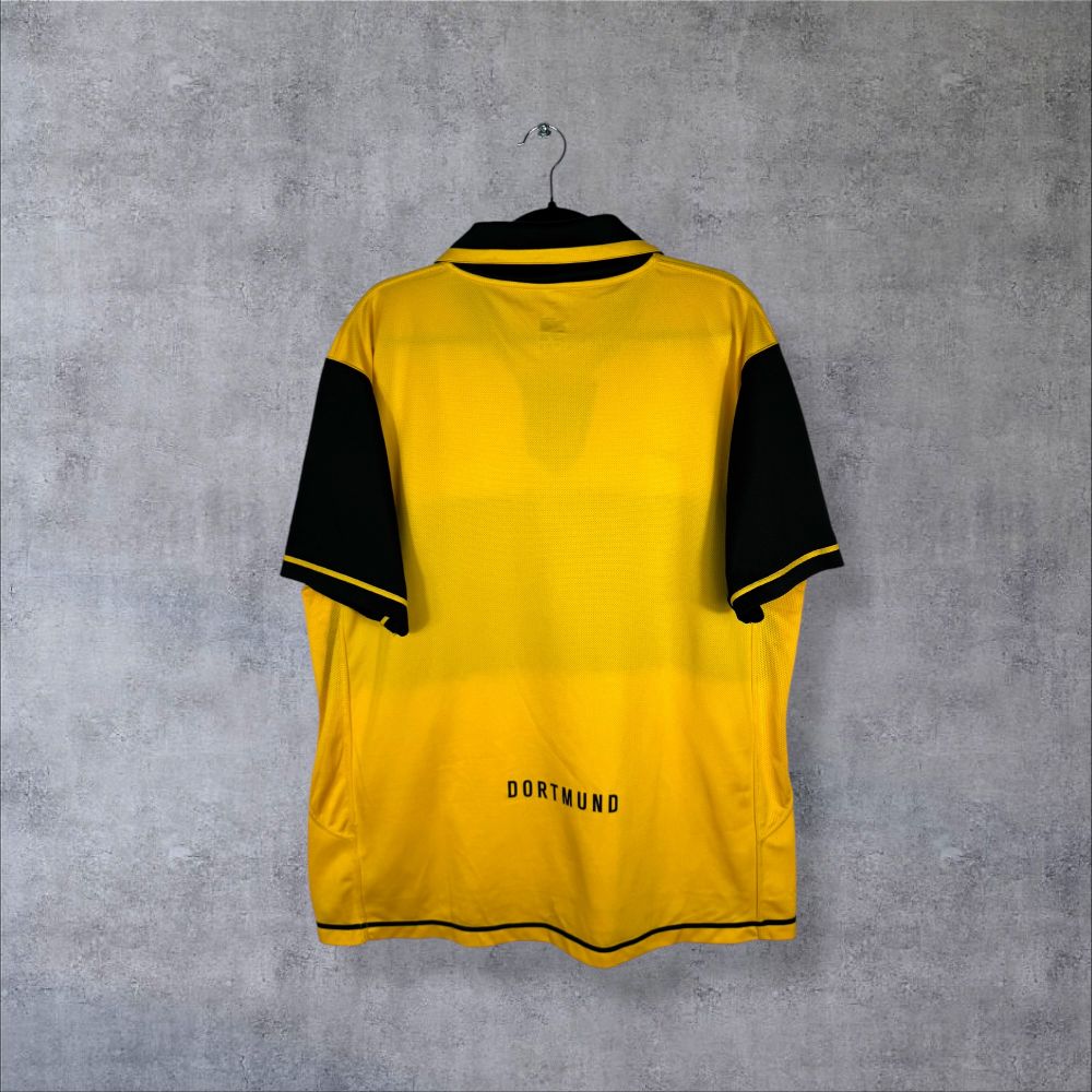 Dos du maillot Borussia Dortmund BVB 2007-2008 home Nike jaune et noir saison pré-Klopp