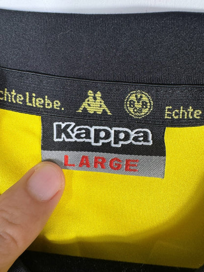 Étiquette Kappa taille LARGE et bande de col Echte Liebe du maillot Dortmund 2011-2012