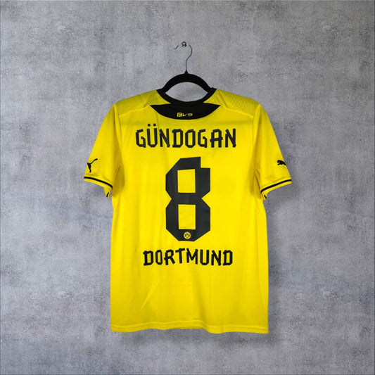 Maillot Borussia Dortmund 2013-2014 domicile jaune, dos floqué Gündogan 8 Dortmund