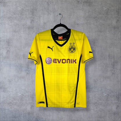 Maillot Borussia Dortmund domicile 2013-2014 Puma de face, sponsor Evonik
