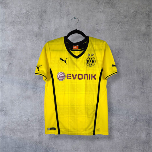Maillot Borussia Dortmund domicile 2013-2014 Puma de face, sponsor Evonik