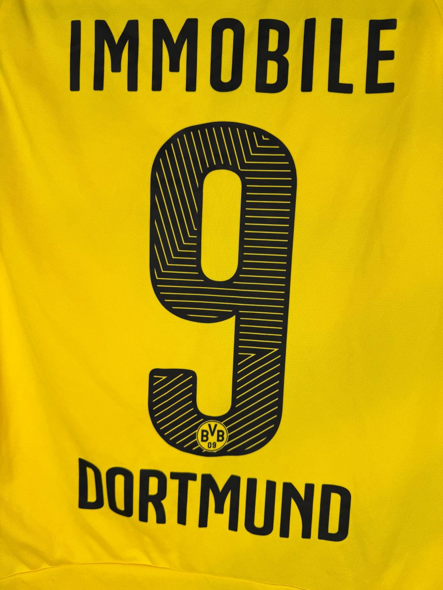 Détail flocage Immobile 9 Dortmund, maillot BVB domicile 2014-2015