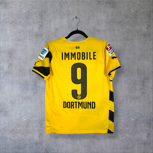 Maillot Borussia Dortmund 2014-2015 domicile jaune, dos floqué Immobile 9