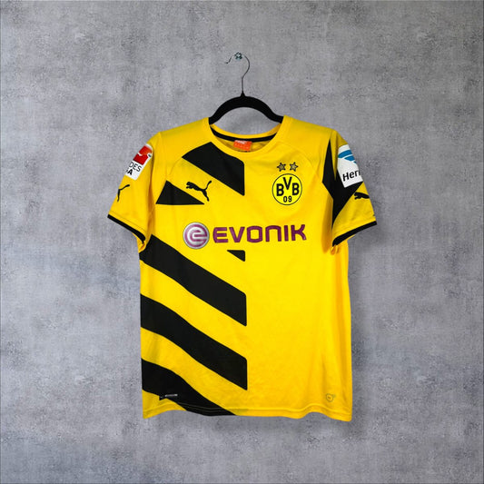 Maillot Borussia Dortmund domicile 2014-2015 Puma de face, sponsor Evonik