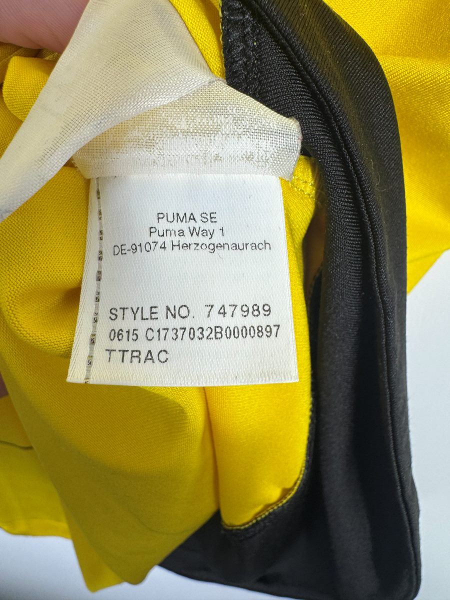 Étiquette Puma style 747989 lot 0615, maillot Borussia Dortmund domicile 2015-2016