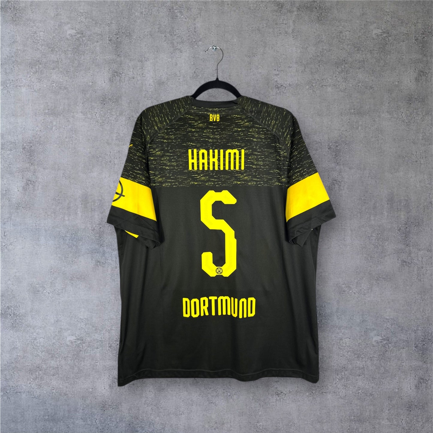 Flocage officiel Hakimi numéro 5 sur maillot Borussia Dortmund 2018-2019
